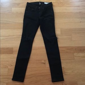 Rag & Bone Black Skinny with Holes